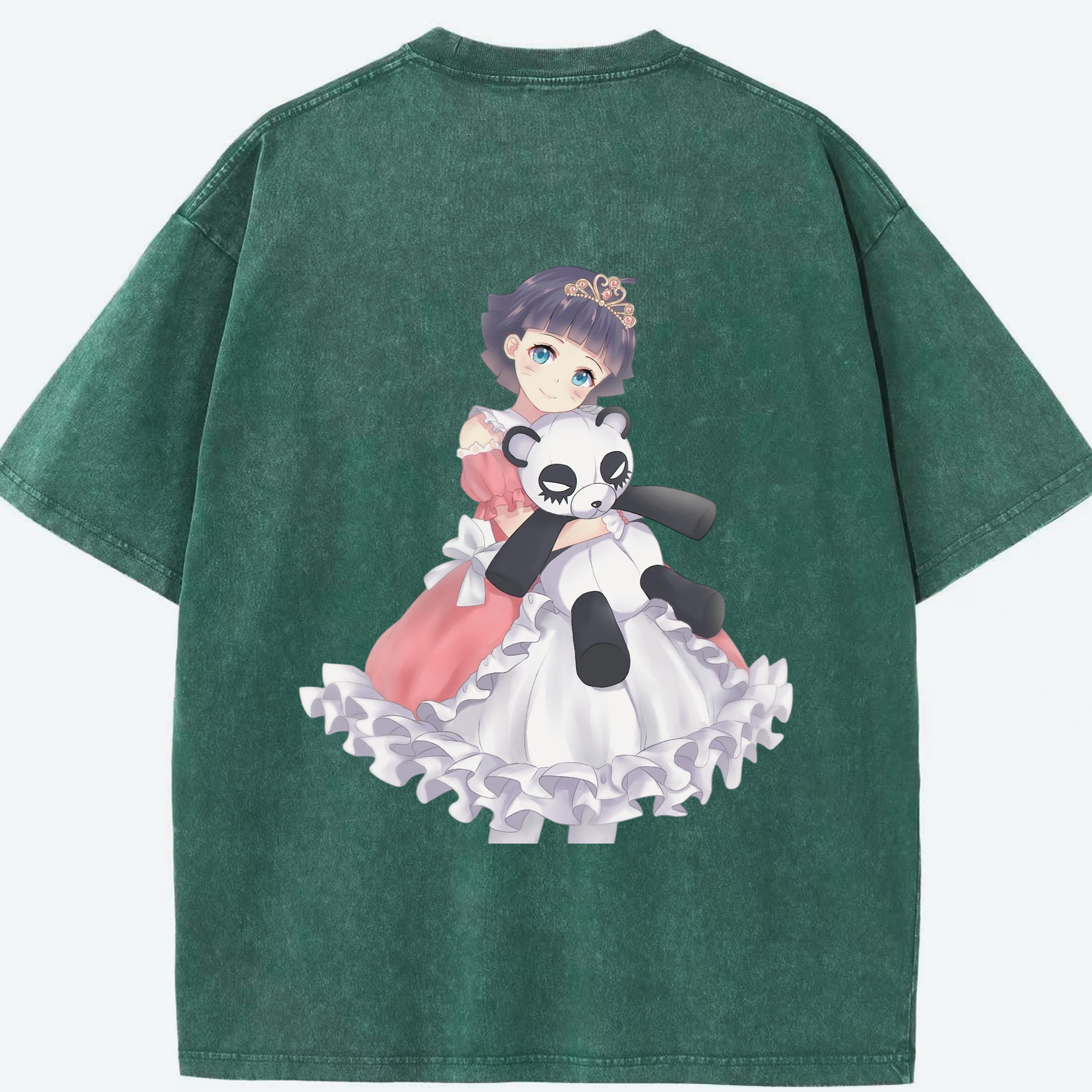 （画像用） NARUTO -ナルト- うずまき ヒマワリ Uzumaki Himawari 綿100% ヴィンテージ風 半袖Tシャツ（背面プリント）